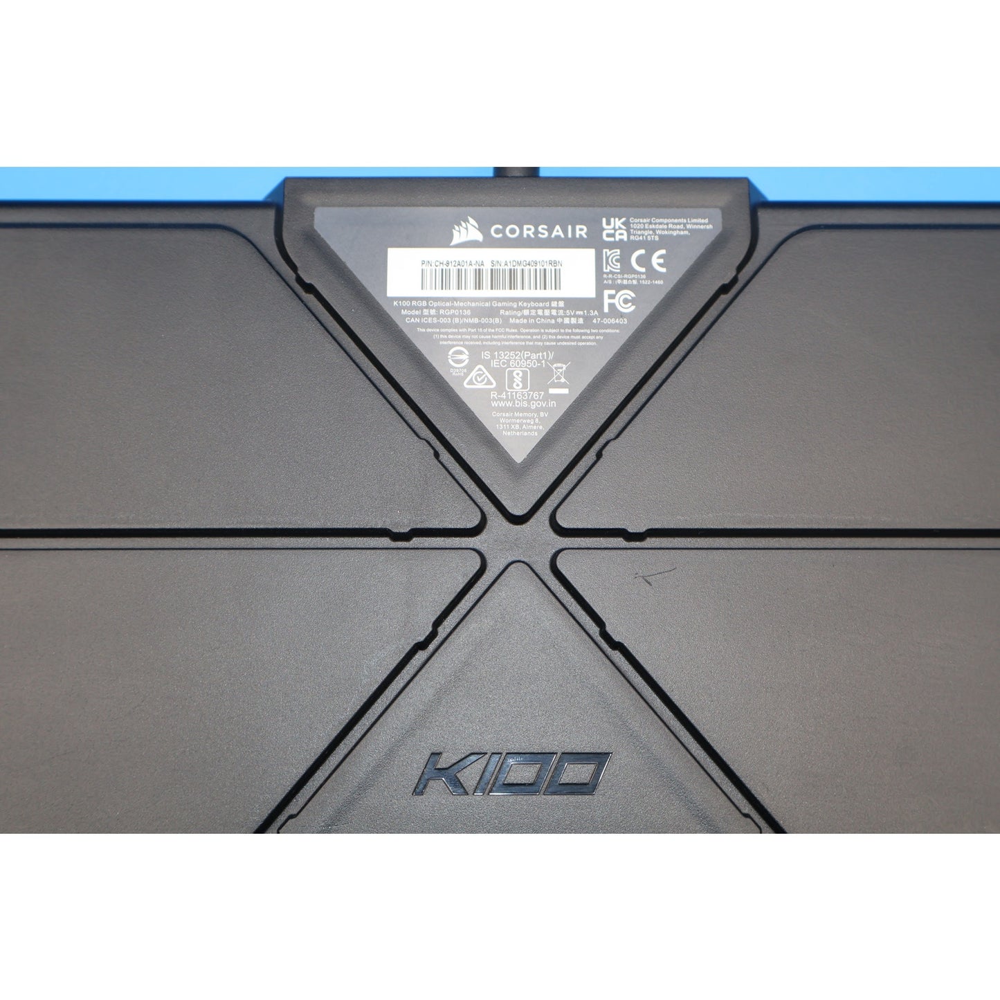 Corsair K100 RGB Optical-Mechanical Gaming Keyboard RGP0136 + Wrist Rest & Pad