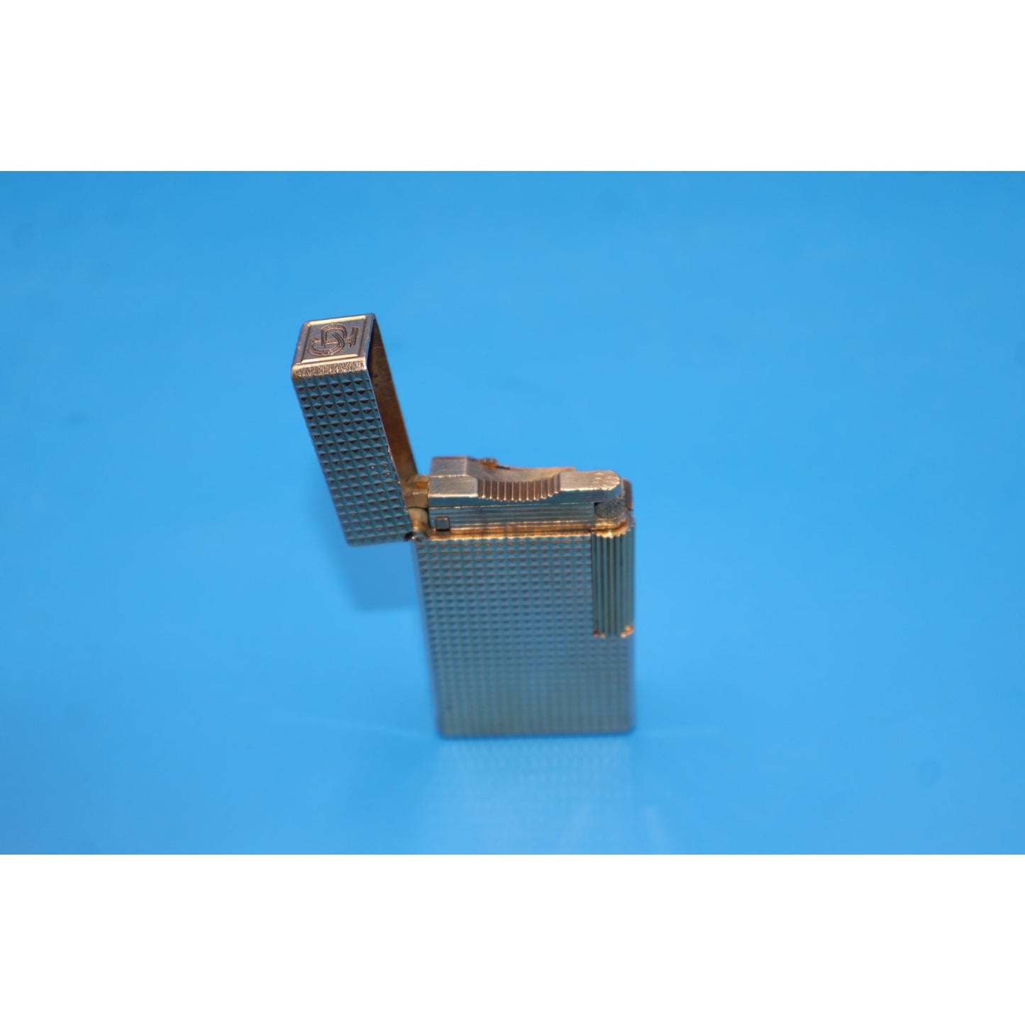 Vintage S.T. Dupont Ligne 1 Small Diamond Head 20µ Gold Plated Lighter France