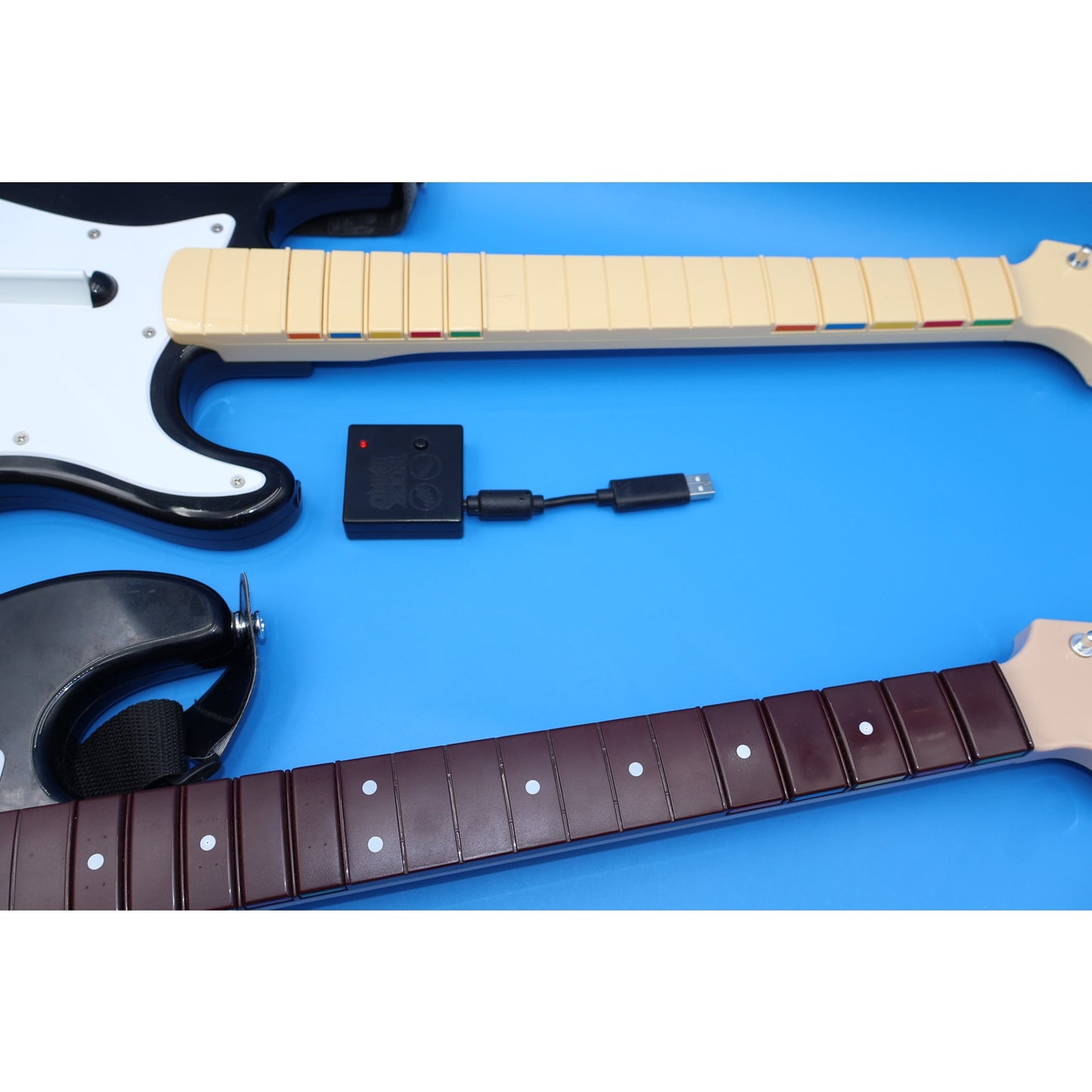 2x Rock Band Playstation Guitar Controllers Fender Stratocaster 822151 + 91261