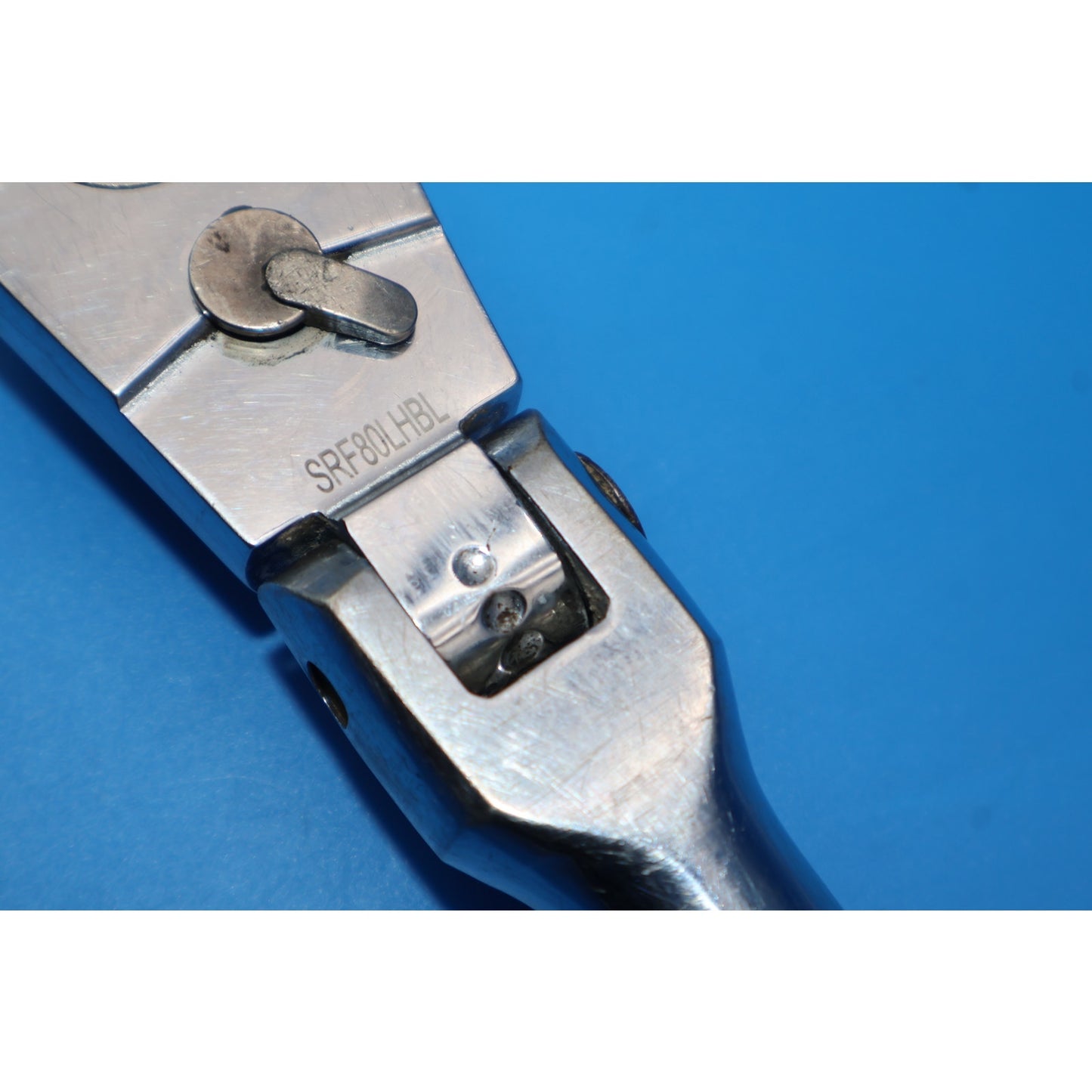 Cornwell SRF80LHBL 27” 1/2” Drive Flex Head 80-Tooth Ratchet Blue Grip USA