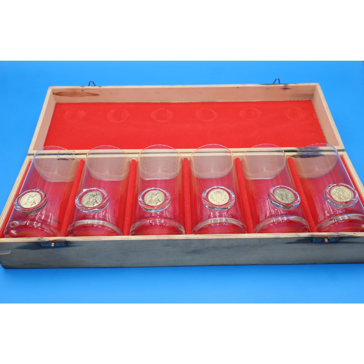Set of 6 Münz-Nuppen “Napoleon” Long Drink Glasses