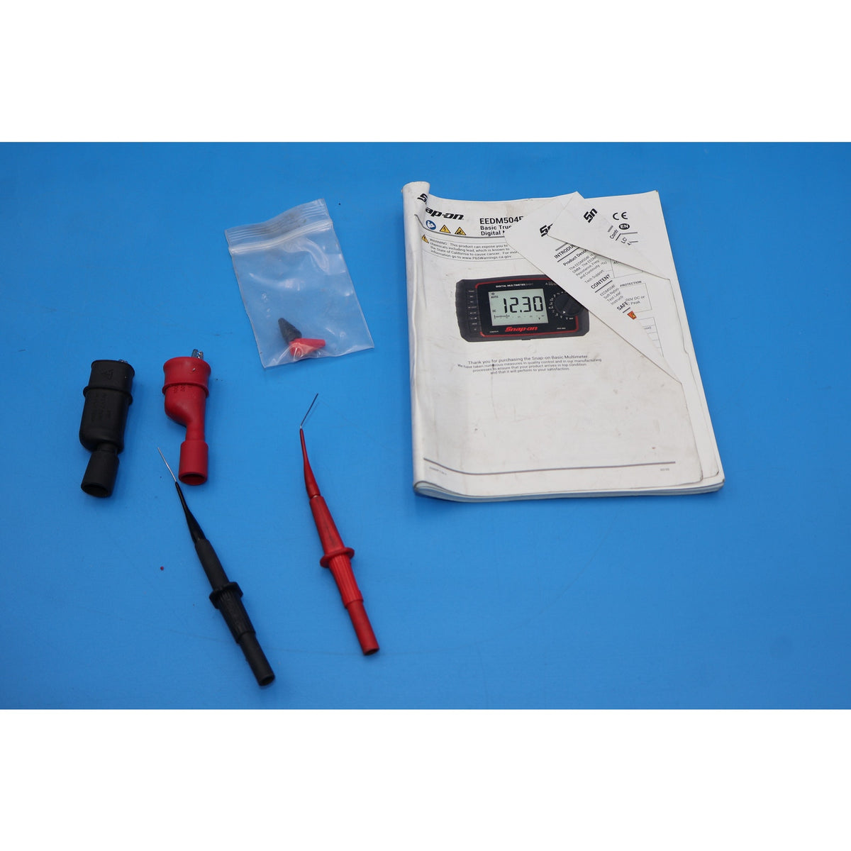 Snap-on EEDM504F Basic True RMS Digital Multimeter CAT III 600V w/ Leads & Case