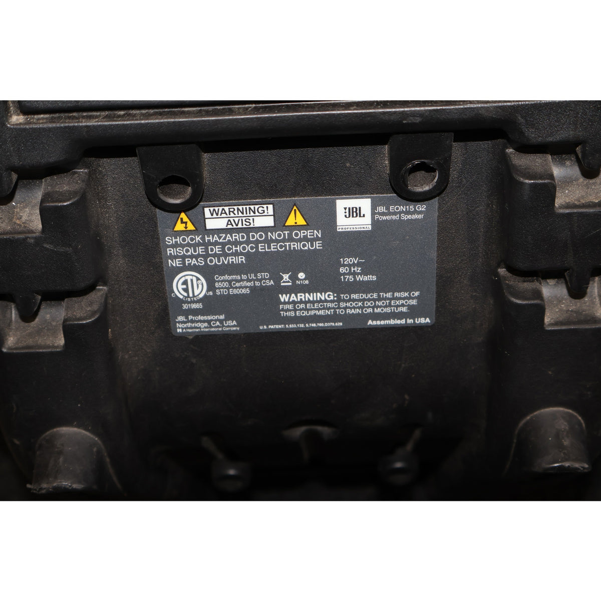 JBL EON15 G2 15" Powered PA Speaker Pair