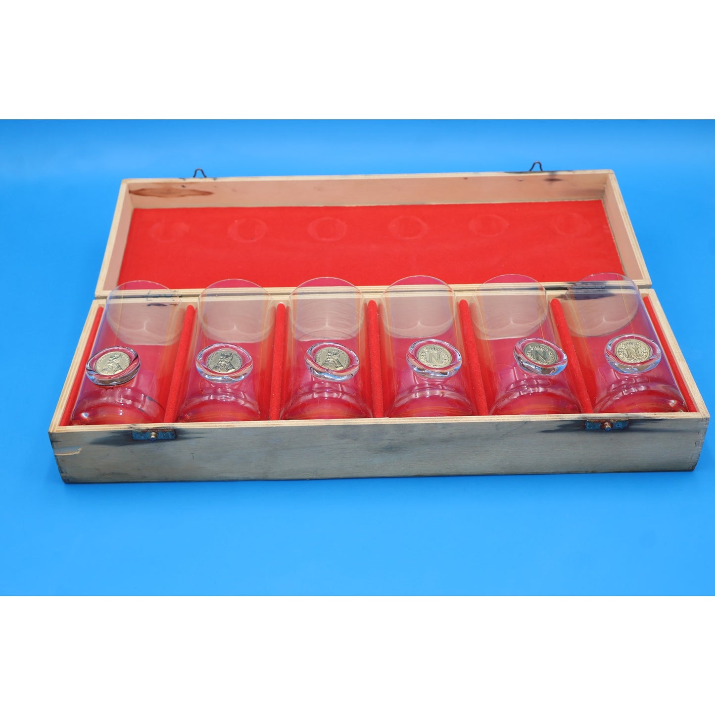 Set of 6 Münz-Nuppen “Napoleon” Long Drink Glasses