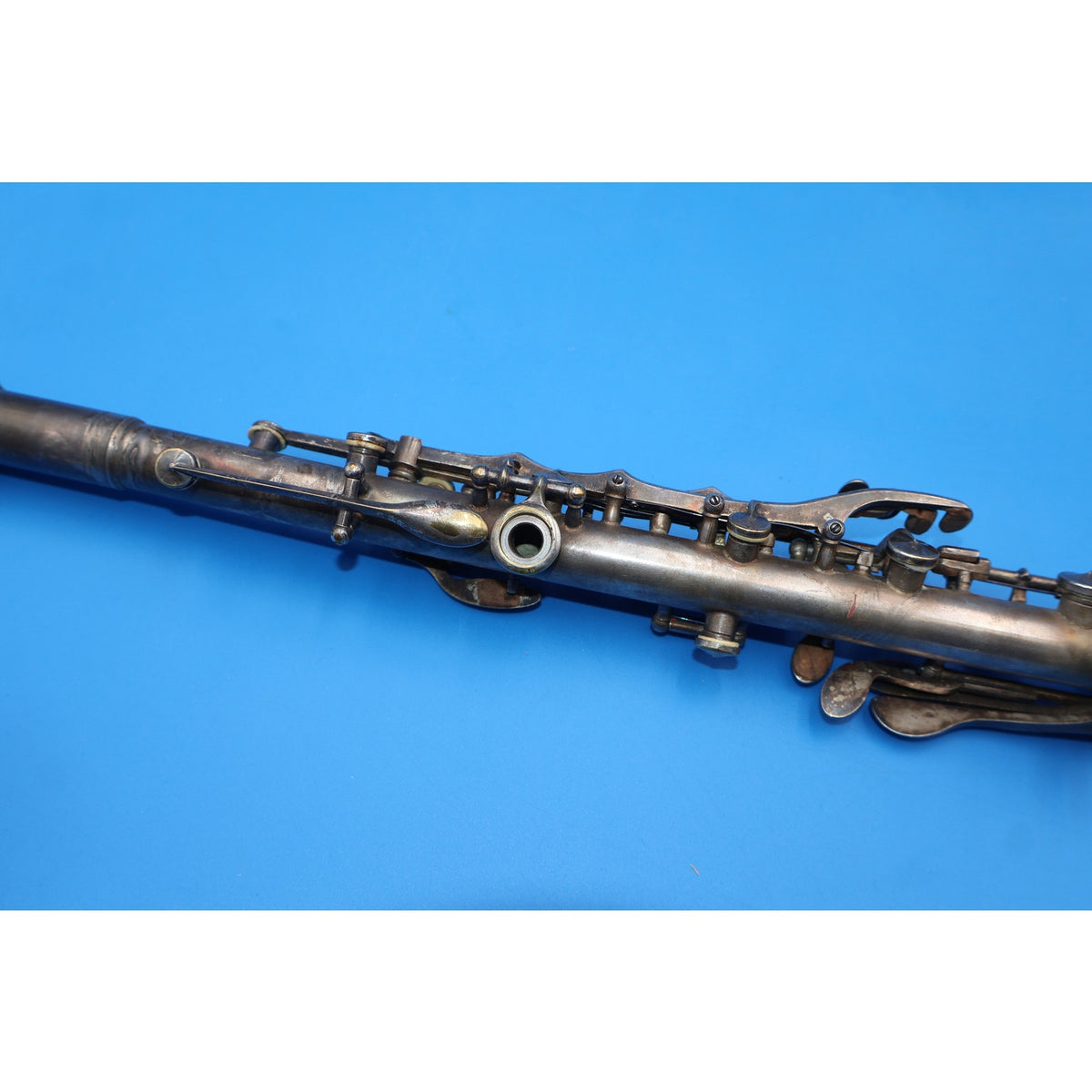 Vintage Andre Peron Paris Metal Clarinet w/ A. Perier Mouthpiece & Case As-Is