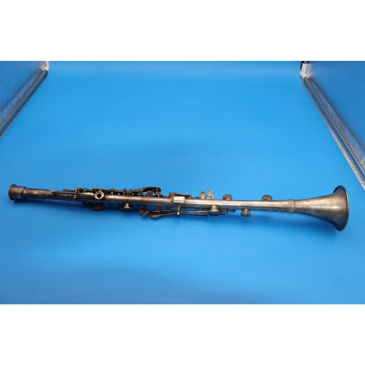 Vintage Andre Peron Paris Metal Clarinet w/ A. Perier Mouthpiece & Case As-Is