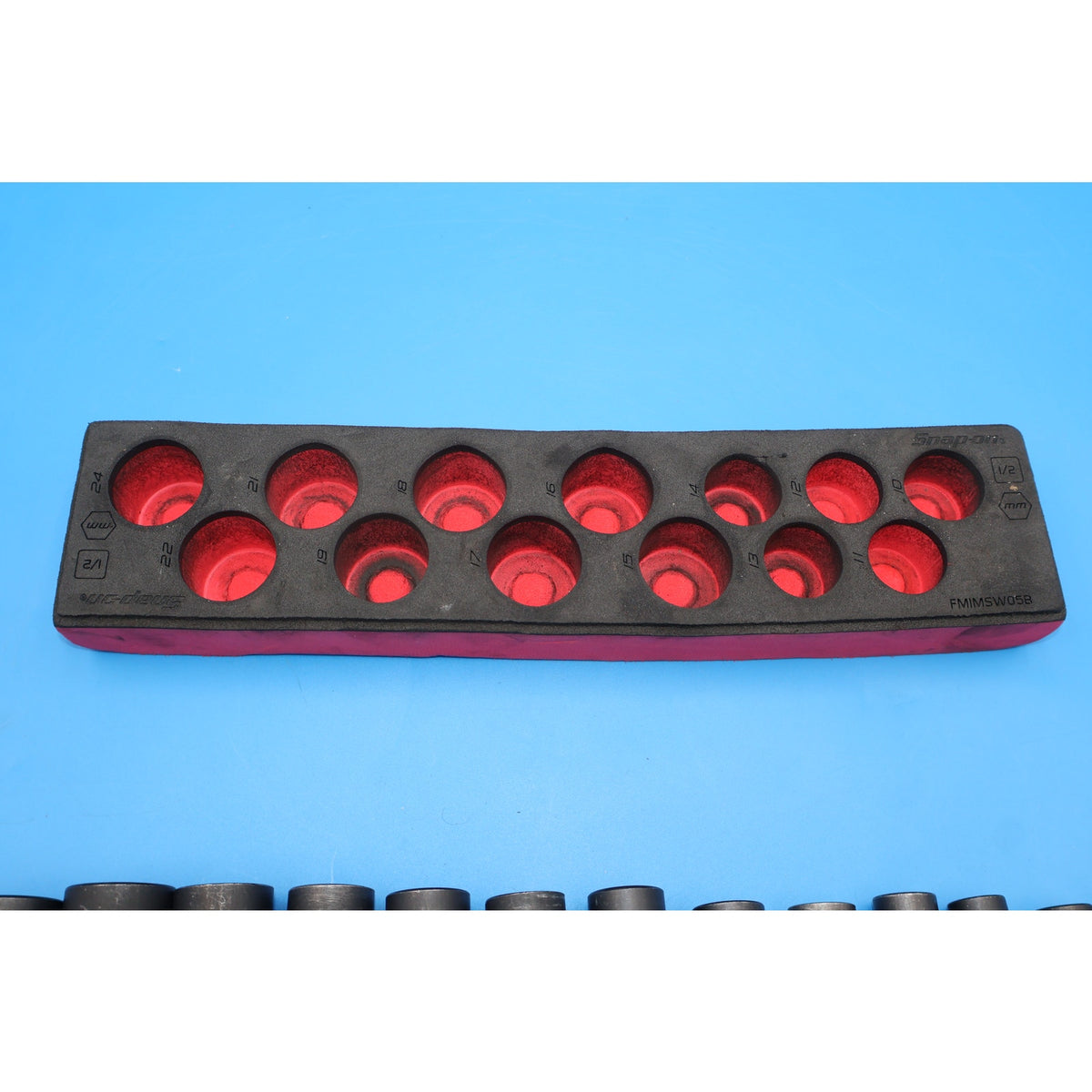 Snap-on 313IPLMYFR 13pc 1/2" Drive Metric Impact Swivel Socket Set 10-24mm