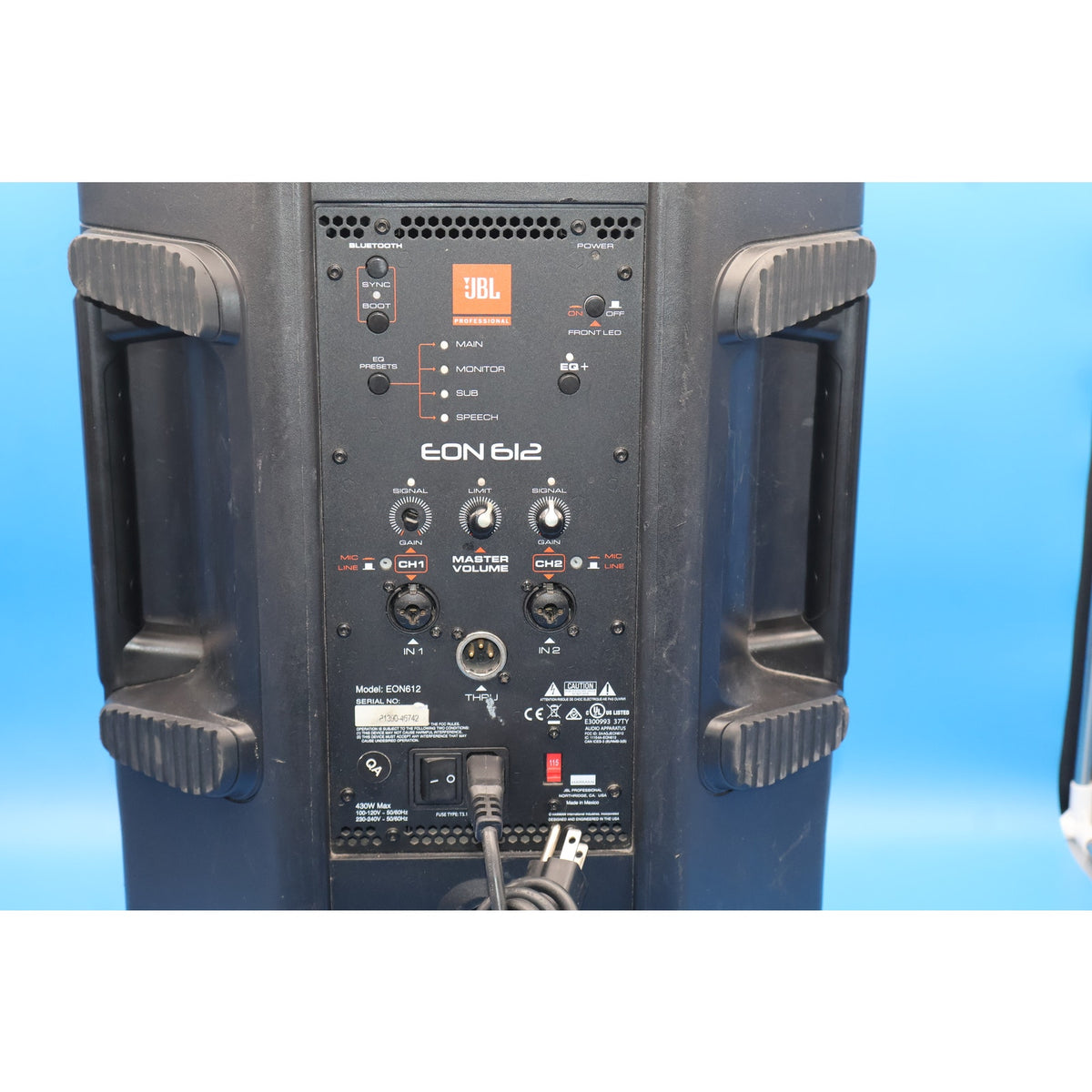 JBL EON612 12" 1000W Powered PA Speaker Bluetooth - For Parts/Repair AS-IS