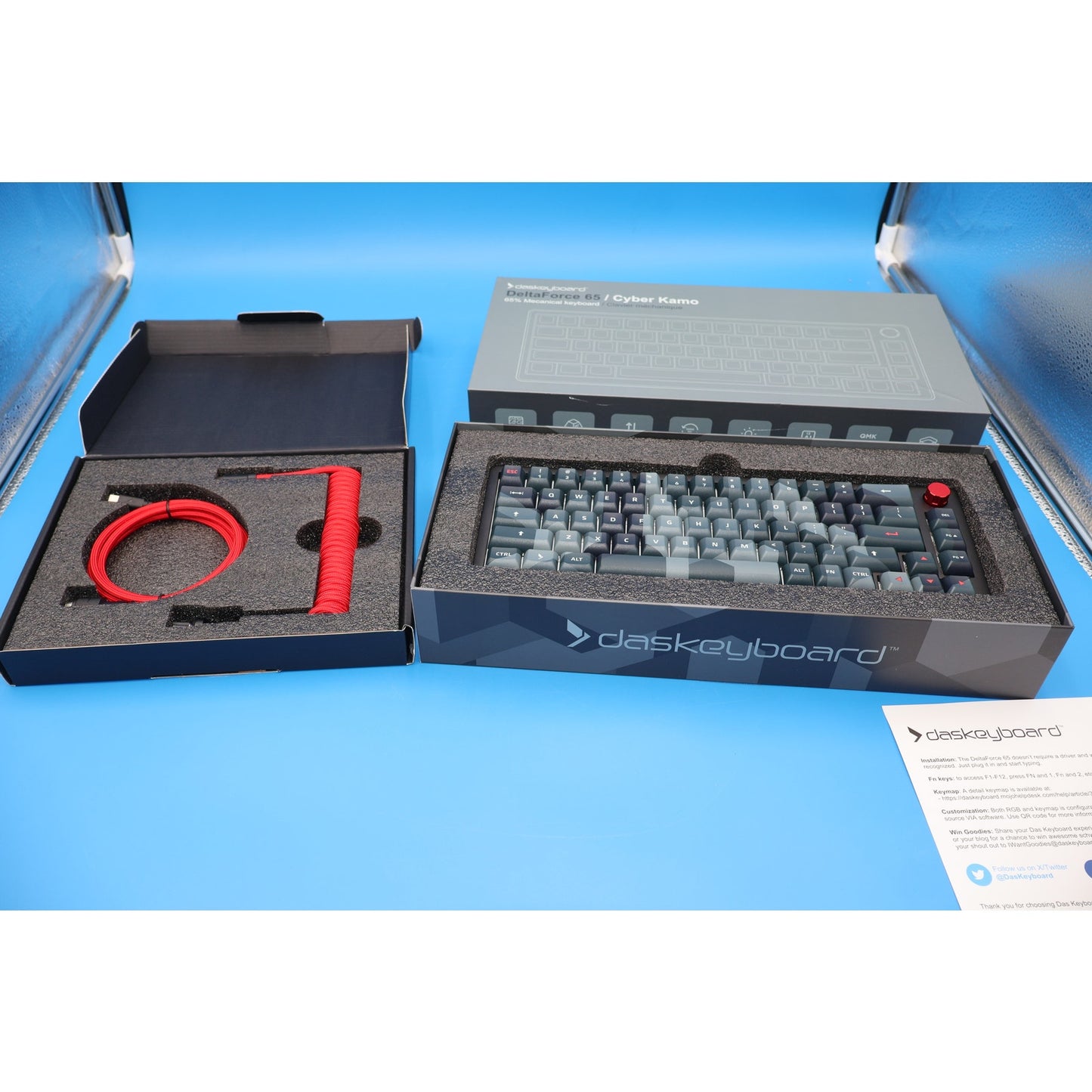 DasKeyboard Deltaforce 65 Cyber Kamo 65% Mechanical Keyboard+USB C Aviator Cable