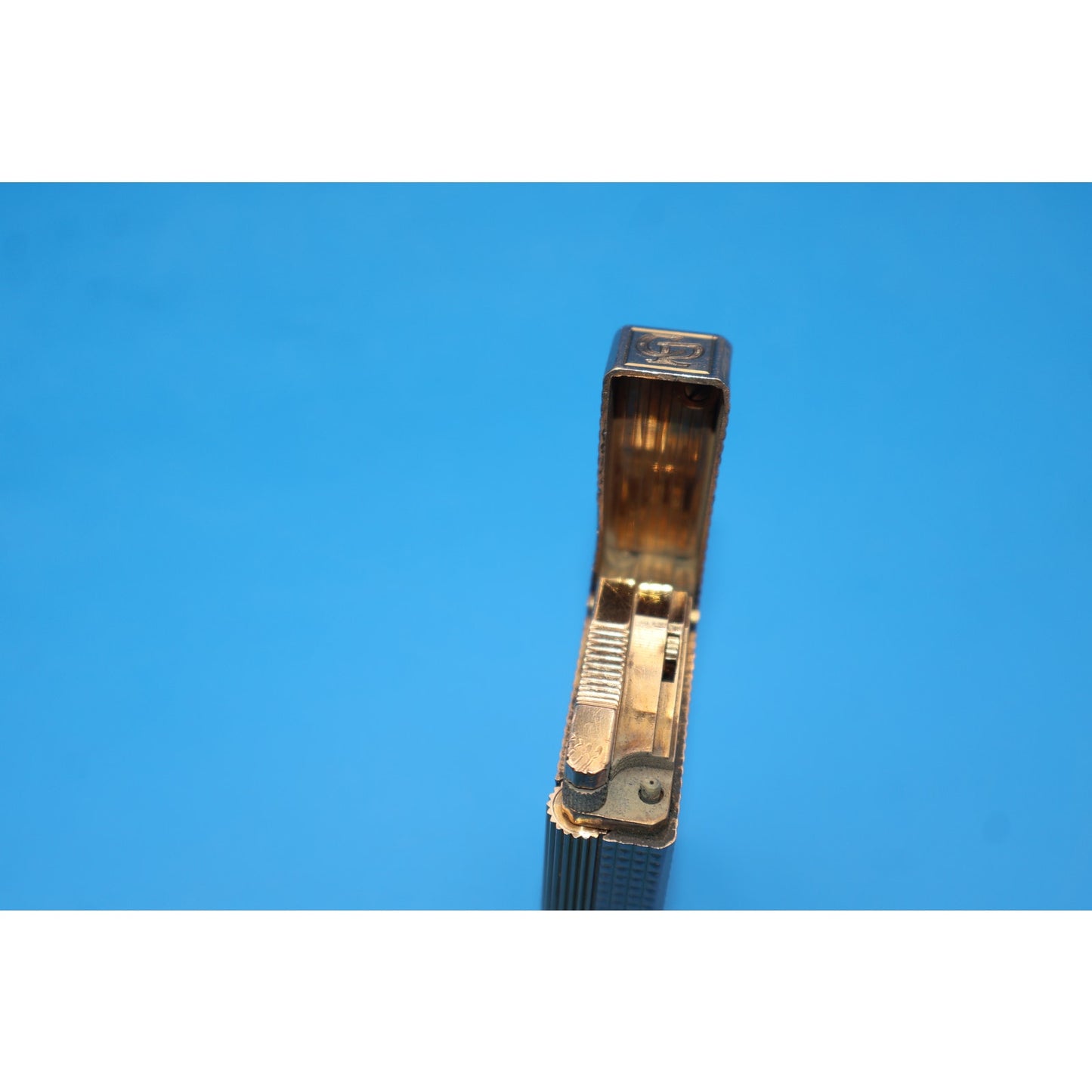 Vintage S.T. Dupont Ligne 1 Small Diamond Head 20µ Gold Plated Lighter France
