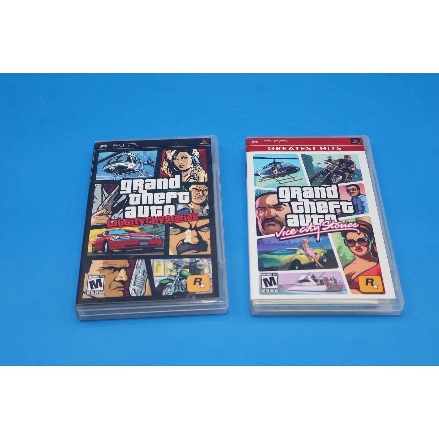 Grand Theft Auto Vice City Stories & Liberty City Stories PSP Game Lot w/ Cases
