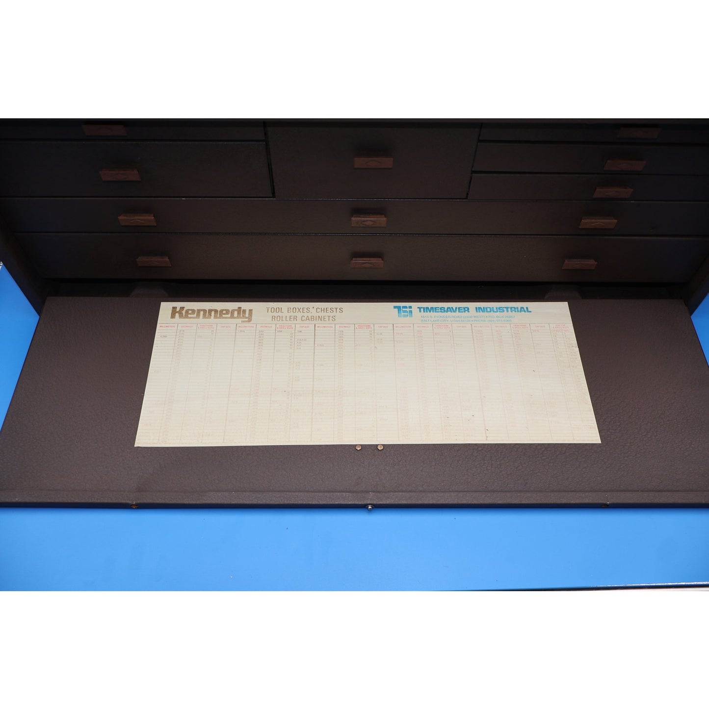 Kennedy No. 526 8 Drawer Machinist Tool Box Chest Brown Wrinkle USA No Key