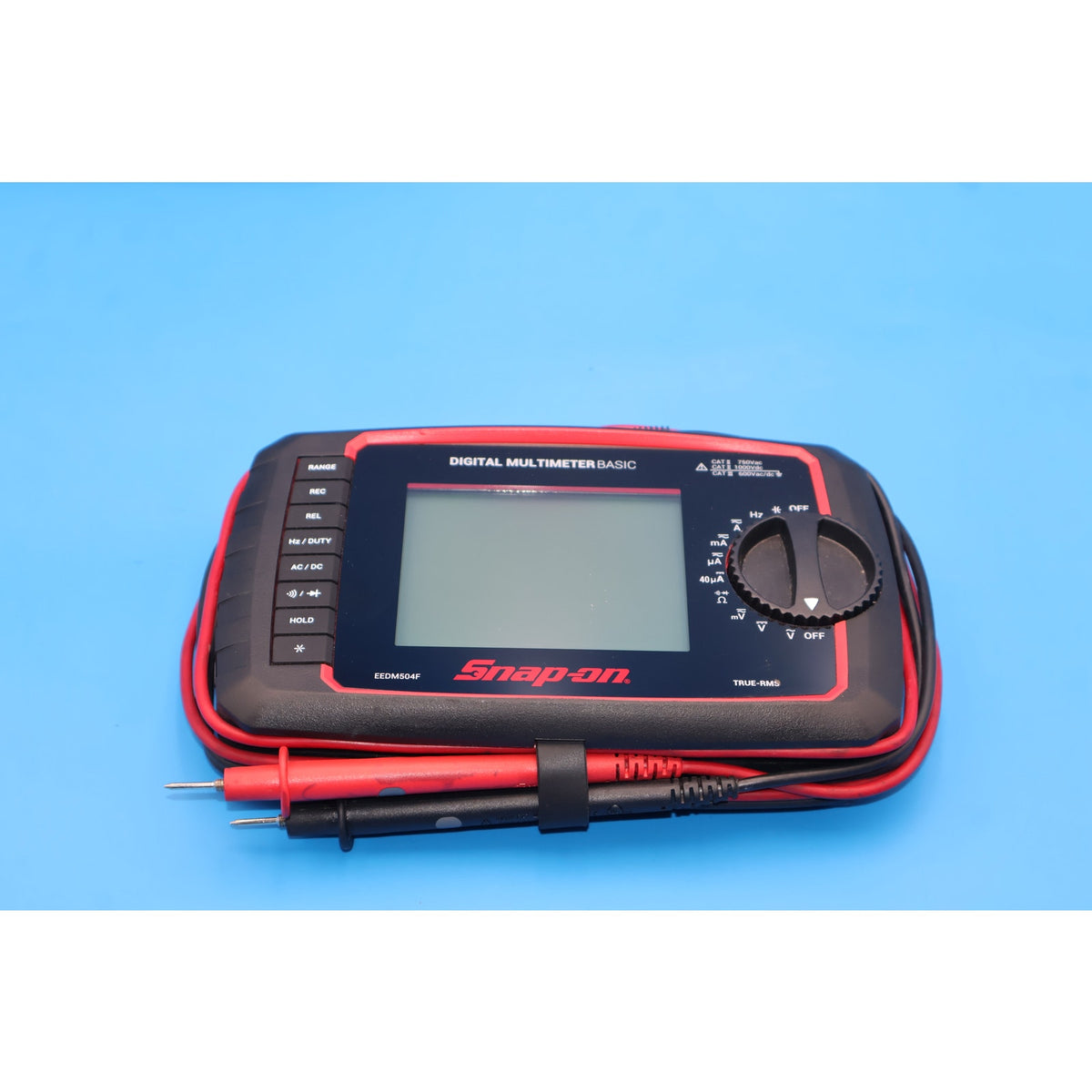 Snap-on EEDM504F Basic True RMS Digital Multimeter CAT III 600V w/ Leads & Case