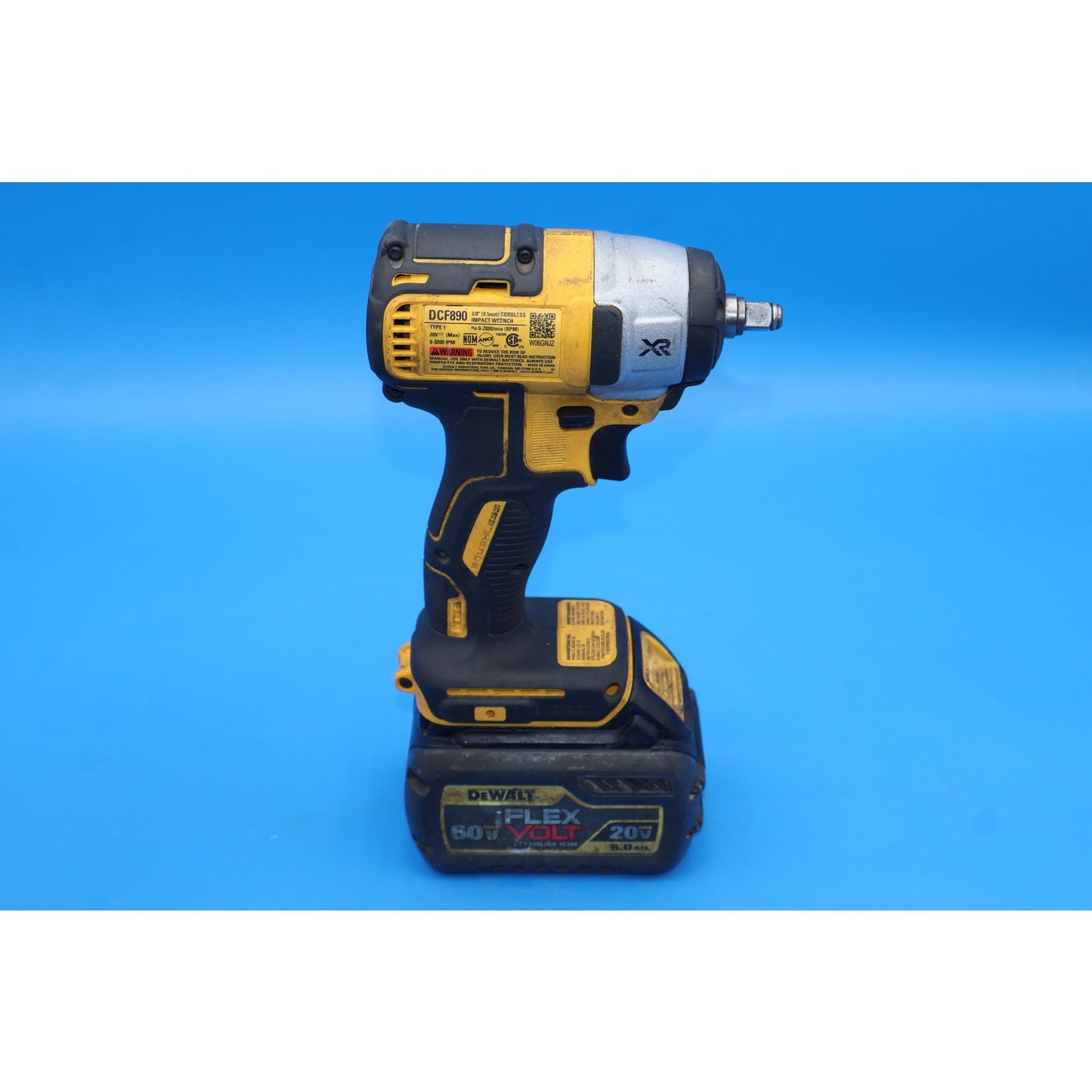 Dewalt DCF890 3/8" Cordless Impact Wrench with 6ah 20v/60v FlexVolt Battery