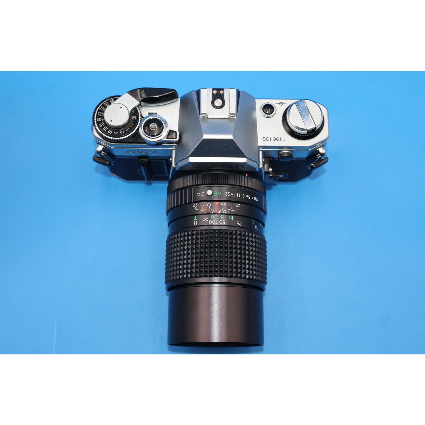 Canon AE-1 35mm SLR Film Camera with a JC Penney 135mm f/2.8 Lens