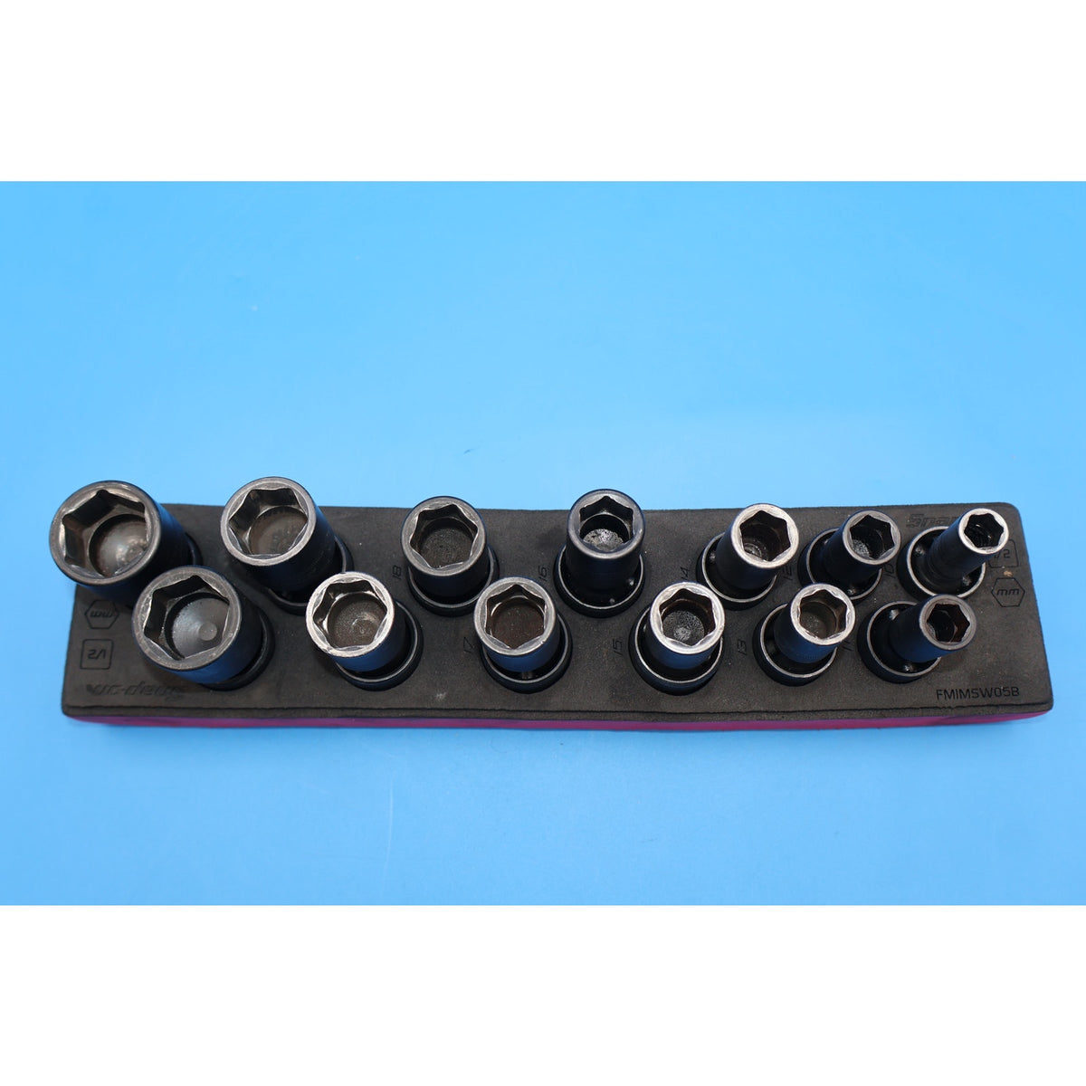 Snap-on 313IPLMYFR 13pc 1/2" Drive Metric Impact Swivel Socket Set 10-24mm