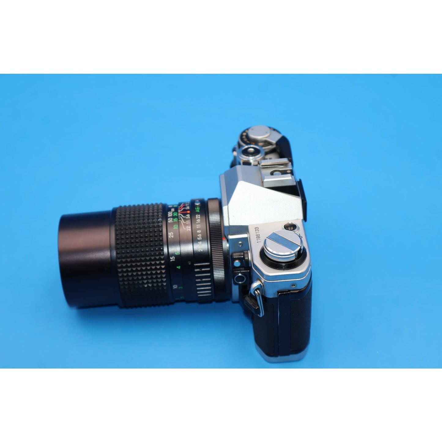Canon AE-1 35mm SLR Film Camera with a JC Penney 135mm f/2.8 Lens