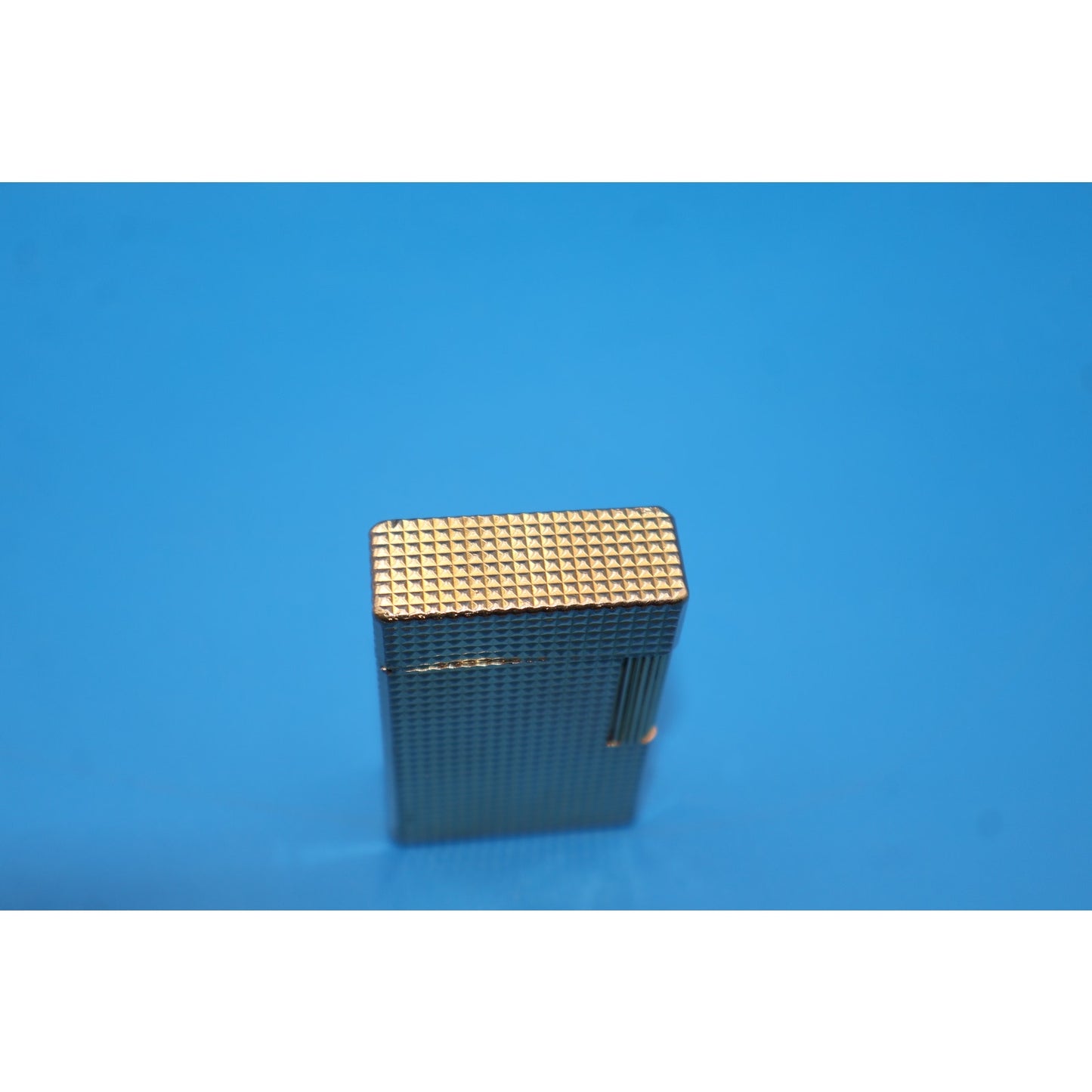 Vintage S.T. Dupont Ligne 1 Small Diamond Head 20µ Gold Plated Lighter France