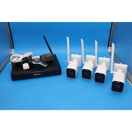 Backstreet Surveillance Halo-Kit4 8CH Wireless NVR w/ 4 8MP Wireless Cameras
