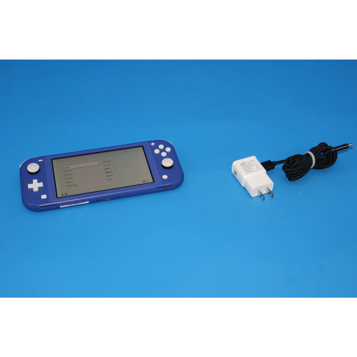 Nintendo Switch Lite HDH-001 Blue Handheld Console + 128GB SD Card & Charger