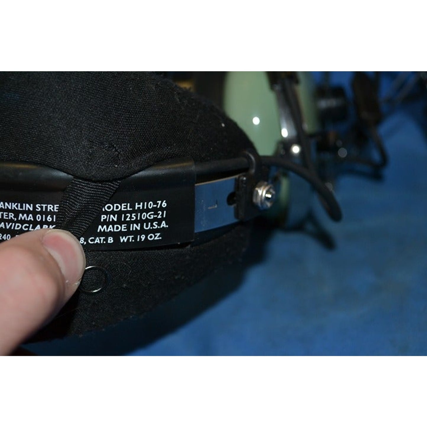 David Clark H10-76 Aviation Pilot Headset w/ H-64 Wing Cord Assy